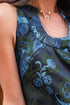 Nina Dress - Teal Motif